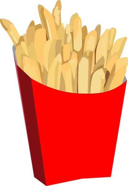 Potato Fries Food Vector Illustration — Stock Vector