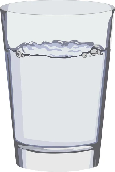 Bebida Vaso Agua Vector Ilustración — Archivo Imágenes Vectoriales