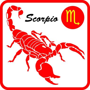 Scorpio Zodiac Logo Sembol Vektörü