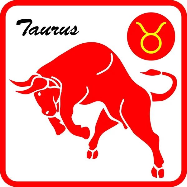 Taurus Zodiac Logo Symbol Vector — Stock Vector