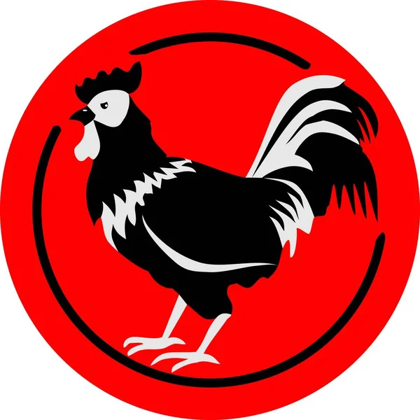 Κόκορας Κινεζική Zodiac Διάνυσμα — Διανυσματικό Αρχείο