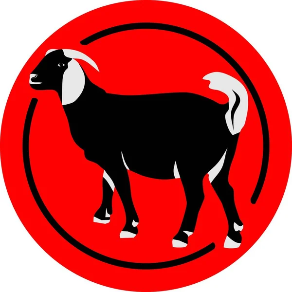 Koza Chińska Wektor Zodiaku — Wektor stockowy