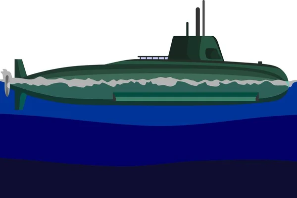 Vector Transporte Submarino Del Océano Profundo — Vector de stock