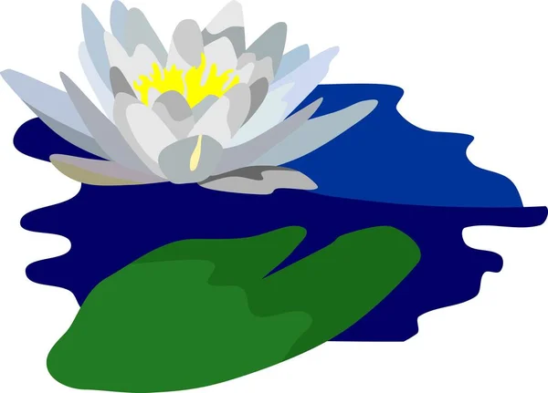 Vecteur Plante Fleur Lotus Blanc — Image vectorielle