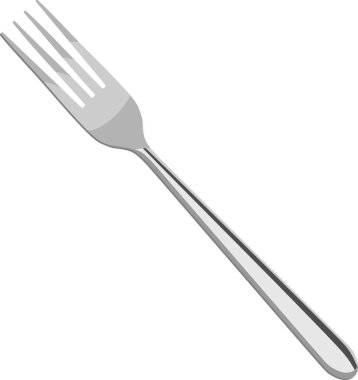 Çatal Metal Utensil Yemek Tablosu Vektörü