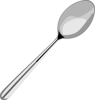 Kaşık Metal Utensil Yemek Tablosu Vektörü