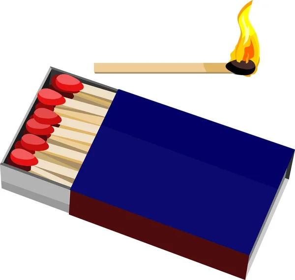 Match Fire Maker Tool Equipment Vector — Stock Vector