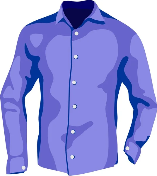 Blauw Shirt Man Dragen Mode — Stockvector