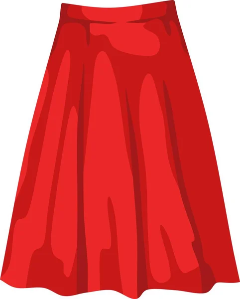 Rode Vrouw Rok Dragen Mode — Stockvector