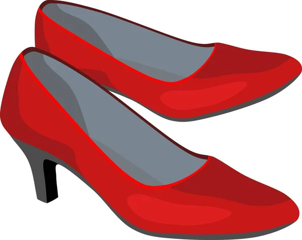 Rode Vrouw Schoenen Mode — Stockvector