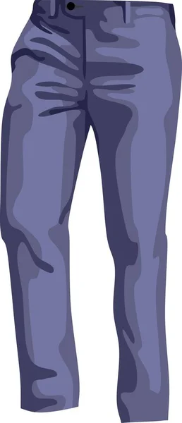 Blauwe Broek Man Dragen Mode — Stockvector