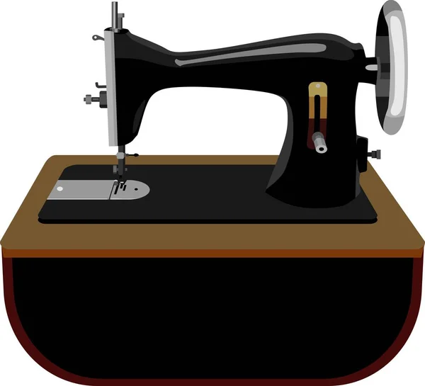 Old Sewing Machine Vector — Stock Vector