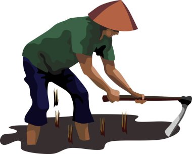 Çiftçi Adam Meslek Vektörü