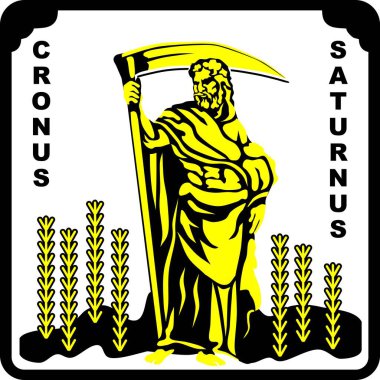 Antik Roma Tanrısı Cronus Saturn Vektörü