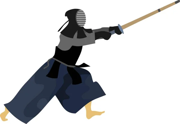 Kendo Vektor Für Traditionelle Japanische Kampfkunst — Stockvektor