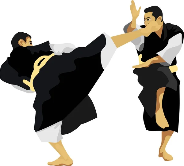 Shorinji Kempo Japon Art Martial Traditionnel Vecteur — Image vectorielle