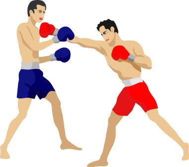 Boks Dövüşçüsü Spor Vektörü