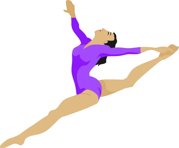 体操女运动员病媒 — 图库矢量图片