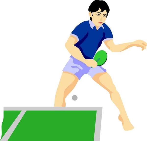 Pingpong Tafeltennis Sport Vector — Stockvector