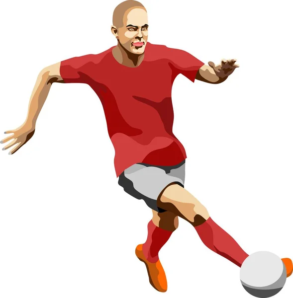 Fußball Mann Sport Spiel Vektor — Stockvektor