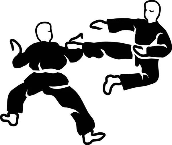 Pencak Silat Indonesische Kampfkunst Vektor — Stockvektor