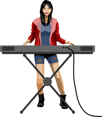 Klavye çalan klavyeci Müzik Aracı