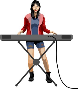 Klavye çalan klavyeci Müzik Aracı