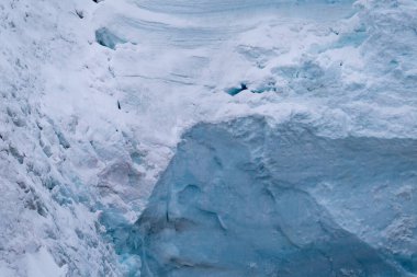 Antarktika 'da büyük bir buzul. Buzdağı. Kar yağışıName