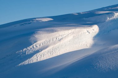 Kış karlı arka plan. Doku. Sonsuz kar. Kar yağışı.