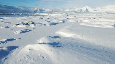 Akademik Vernadsky station. Vernadsky research base in Antarctica. Galindez Island. clipart