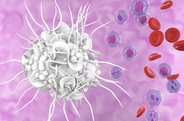 Mature dendritic cell - super closeup view 3d illustration