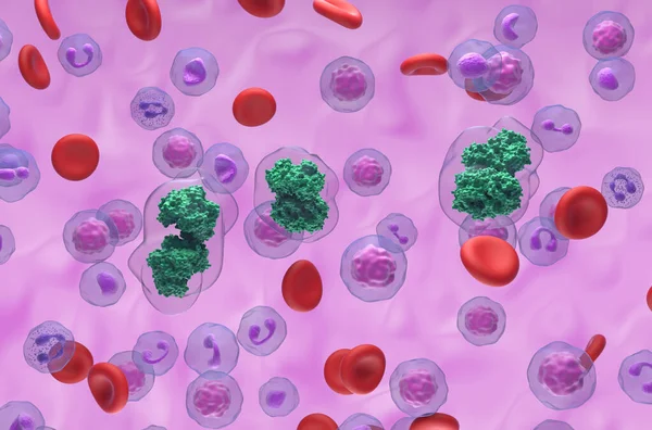 Диклофенак Молекулы Кровотоке Изометрический Вид Иллюстрация — стоковое фото