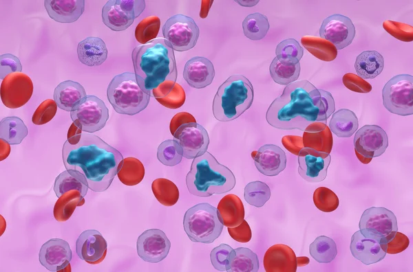 Molekuly Kodeinu Krevním Oběhu Izometrický Pohled Ilustrace — Stock fotografie