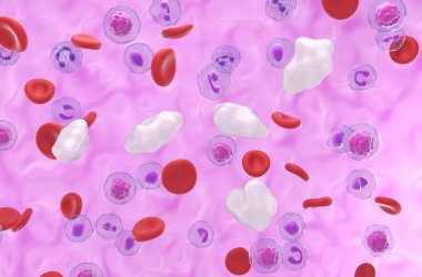 Kanda normal seviyedeki glikoz - izometrik görünüm 3d illüstrasyon