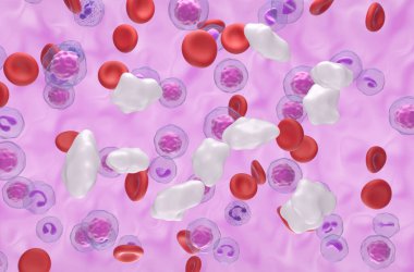 Kanda yüksek seviyede glikoz - izometrik görünüm 3d illüstrasyon