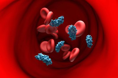 Apolipoprotein (Apo-E4) - bölüm görünümü 3d illüstrasyon