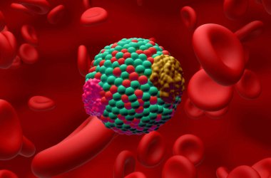 Düşük yoğunluklu lipoprotein (LDL) kolesterol - Yaklaşma görünümü 3d illüstrasyon