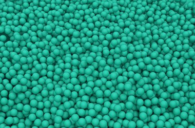 Kopolimer mikro küreyi kristalleştir - 3d izometrik görüntü