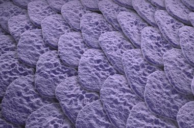 Sağlıklı insan derisi (Epidermis) yüzeyi - izometrik görünüm 3d illüstrasyon