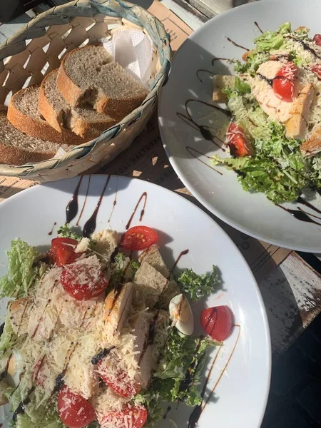 Lezzetli yiyeceklerin yakın görüntüsü