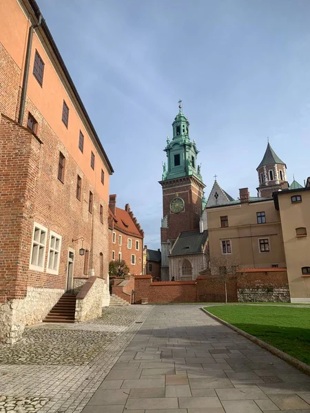 Eski Krakow şehrindeki wawel kalesi. Polonya