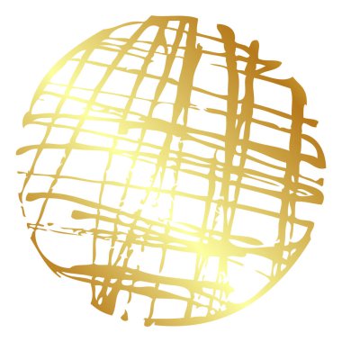 El çizimi vektör çizimi çerçeve karalaması, altın sarısı,