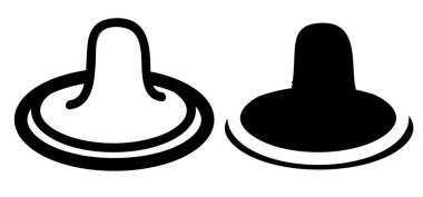 Basit vektör seti 2 prezervatif, siluet ve özet