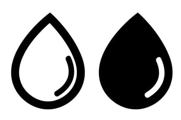 Simple Set Vector Water Drop Blood — Archivo Imágenes Vectoriales