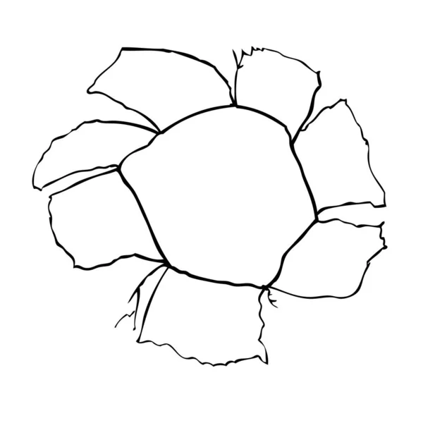 Simple Vector Hand Draw Sketch Torn Paper — Archivo Imágenes Vectoriales