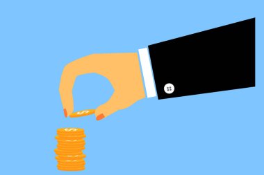 Yatırım maliyeti ortalamasının vektör illüstrasyonunu ele alalım.