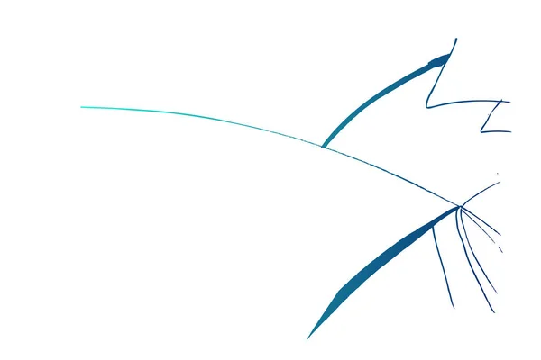Абстрактний Синій Градієнт Тріщини Скла Фон Простий Векторний Малюнок Руки — стоковий вектор