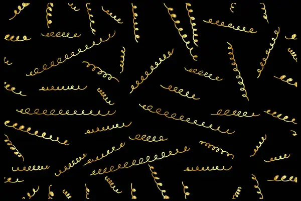 Вектор Бесшовный Фон Золотой Пружины Спиральные Линии Ручной Рисунок Эскиз — стоковый вектор