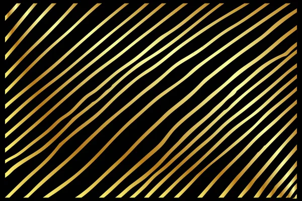 Векторний Фон Золота Діагональна Лінія Білій Руці Малюнок Ескіз Чорному — стоковий вектор