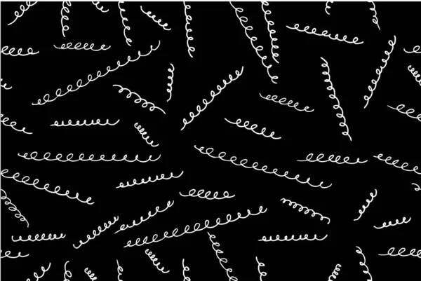Векторний Безшовний Фон Чорні Пружинні Спіральні Лінії Ескіз Ручної Роботи — стоковий вектор
